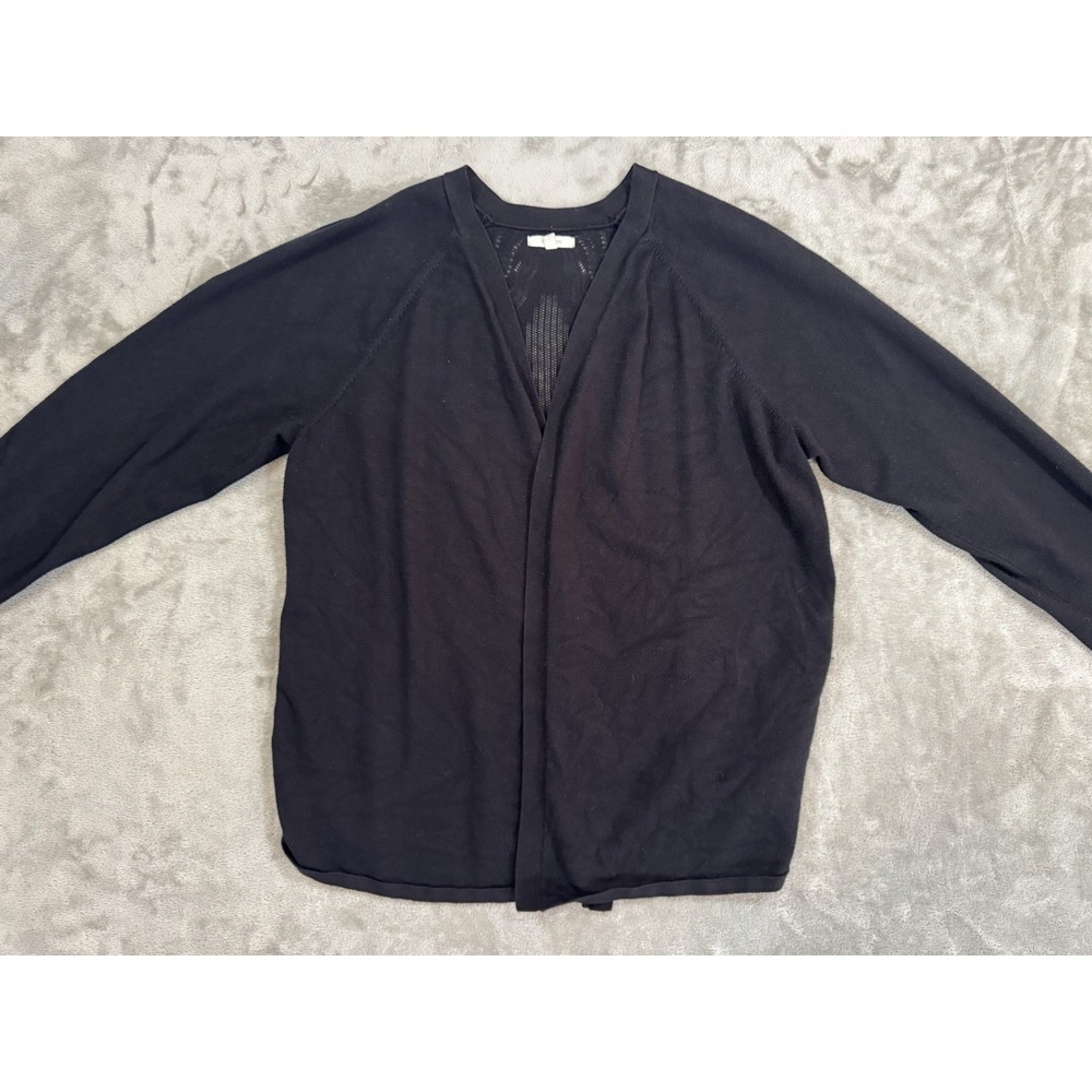 Maurices Cardigan Sweater Womens XL Black Open Front Long Sleeve Rayon Blend